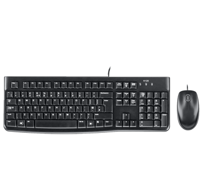 keyboard mouse combo WIRED front angle