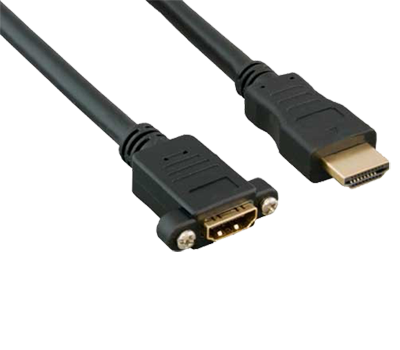 Male to Panel Mounting HDMI Female Cable 1ft - Simply NUC
